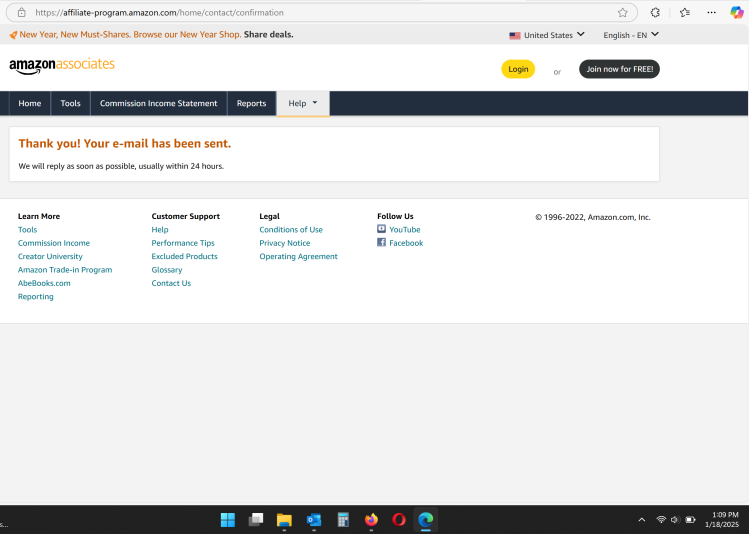 20250118 Dispute 4 of 4 Web eMail Sent